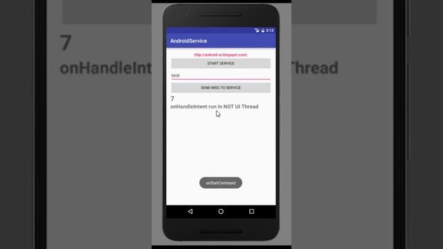 Example of IntentService and BroadcastReceiver смотреть онлайн