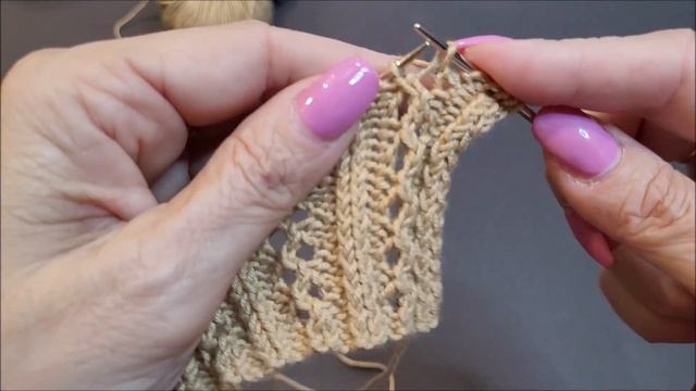 Ажурная резинка спицами смотреть онлайн