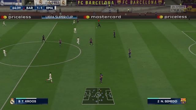 FIFA 20 Super Cup Final Real Madrid VS Barcelona FIFA 2020 PS4 Gameplay смотреть онлайн
