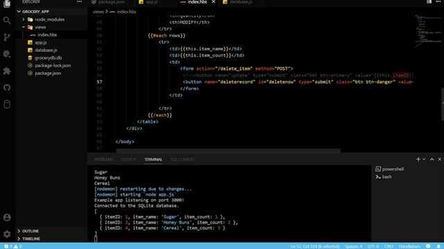 Grocery List App: Video VII (Review of Handlebars.js and the use of data) смотреть онлайн