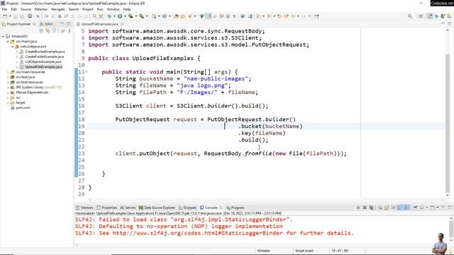 Upload File to S3 using AWS Java SDK - Java Console Program смотреть онлайн