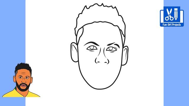 How To Draw Neymar Jr | Legendary Brazilian Soccer Player | Draw Football Player Easy Step By Step смотреть онлайн