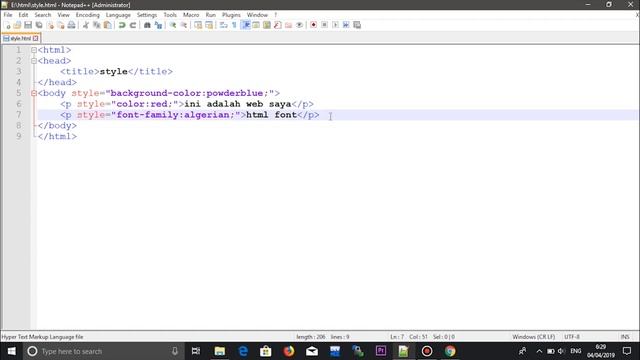 Belajar HTML - HTML style - HTML color смотреть онлайн