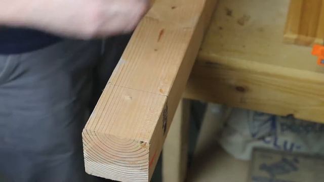 Прямой пропил бруса 1