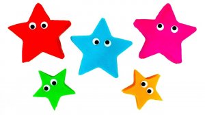 Разноцветные Звездочки с Игрушками из Мультиков Учим Цвета
