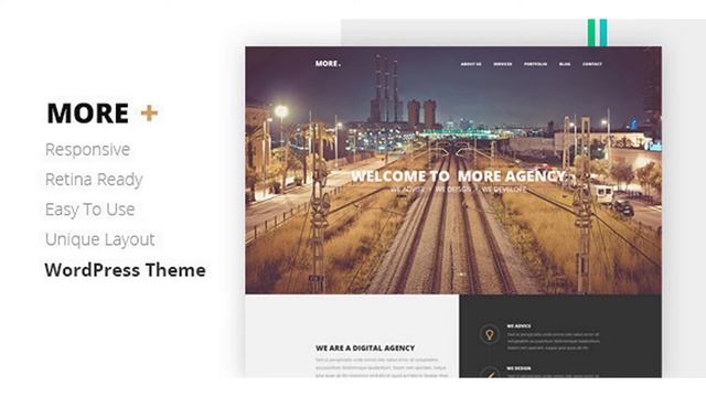 MORE - Creative One Page Wordpress Theme | Themeforest Website Templates and Themes смотреть онлайн