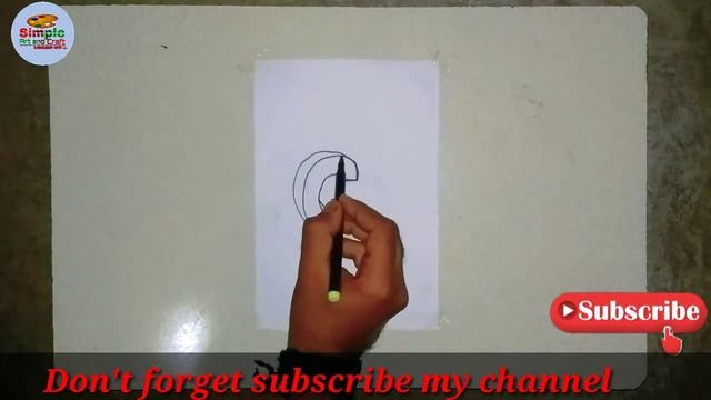 How to draw"C" LETTER #Simple Art and craft# sketch drawing# смотреть онлайн
