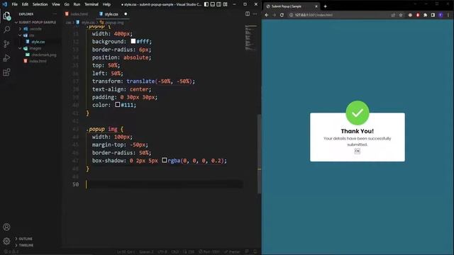 How To Create A Submit Popup Using HTML, CSS, and JavaScript | ASMR Programming - No Talking смотреть онлайн