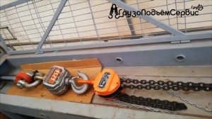 Тест испытания на рабочую нагрузку   Таль ручная 5т 6м  ТРШС