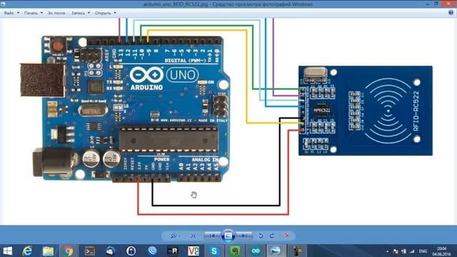 Контроль доступом на основе считывателя RFID RC522, Arduino и Servo смотреть онлайн