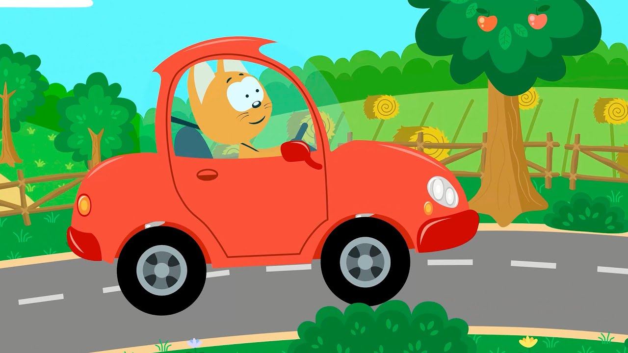 Котенок Котэ и волшебный гараж - Единорог - Мультики про машинки для детей малышей смотреть онлайн