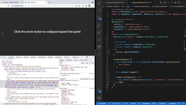 Material Sidenav: Custom Collapse/Expand behaviour смотреть онлайн