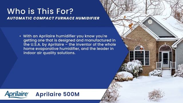 Aprilaire 500M Humidifier смотреть онлайн