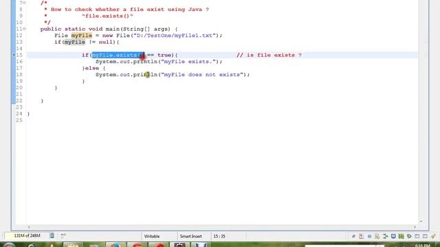 HOW TO CHECK A FILE EXISTS USING JAVA смотреть онлайн
