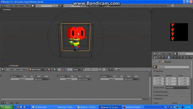 Blender Game Engine Tutorial - 2D Sprites смотреть онлайн
