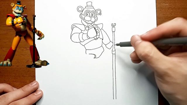 How to draw Glamrock Freddy from FNAF Security Breach | step by step смотреть онлайн