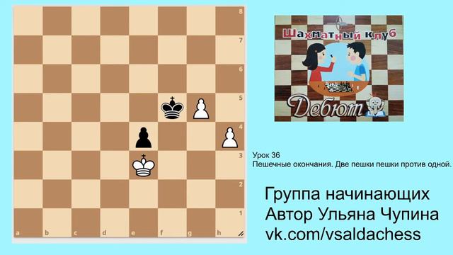Группа начинающих. Урок 36. Пешечные окончания.