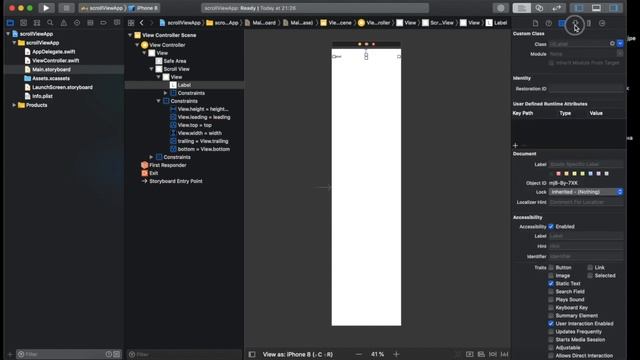 Swift 4 ScrollView Auto layout Storyboard - Уроки Swift 4 смотреть онлайн