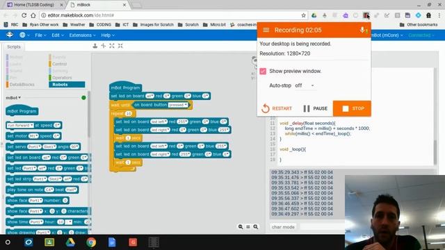 Flashing your code to the mBot (Chromebook) смотреть онлайн
