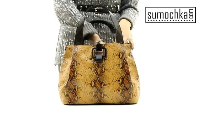 Сумка Afina 777 gloss python beige brown смотреть онлайн