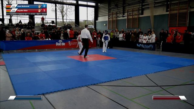 Hessenmeisterschaft 2019 Taekwondo Match 110 Liam Bednarek GER vs Hayden Khin GER смотреть онлайн