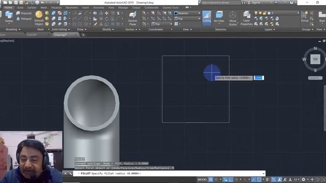Flanged Elbow in AutoCAD 2019 in 3D in Hindi. смотреть онлайн