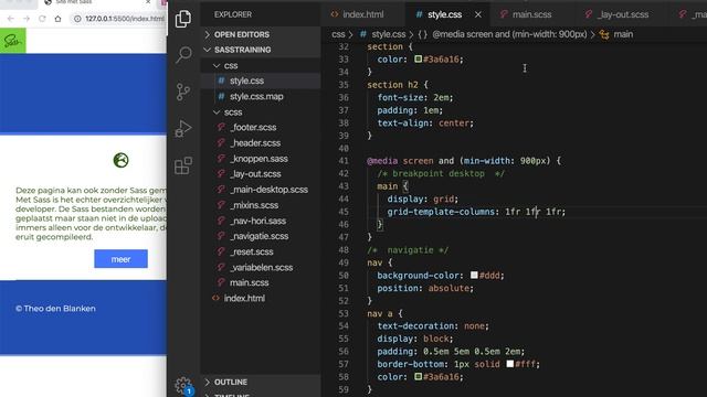 Introductie Sass 12 (slot): kolommen voor brede viewport смотреть онлайн