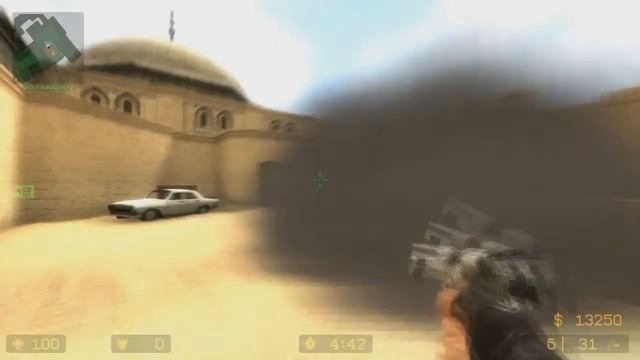 Раскидка дыма на De_dust2 /CSS/