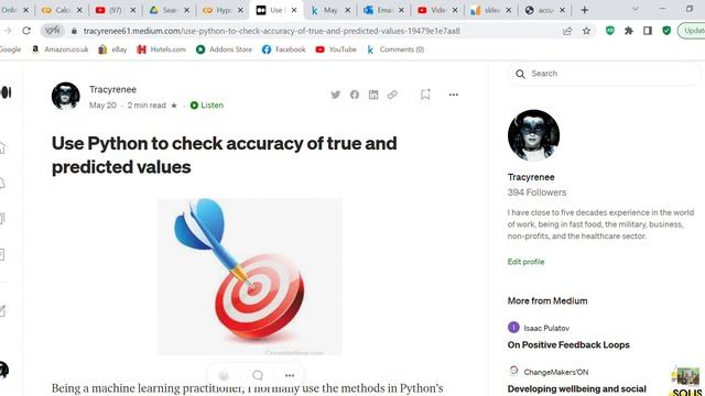 Use Python to check accuracy of true and predicted values - blog post смотреть онлайн