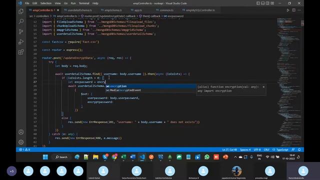 Part 109 Updating encrypted data in MongoDB using Node JS смотреть онлайн