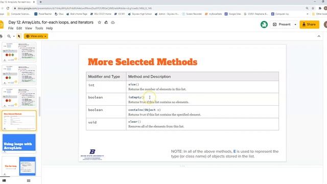 ArrayList, forEachLoops, and Iterators смотреть онлайн