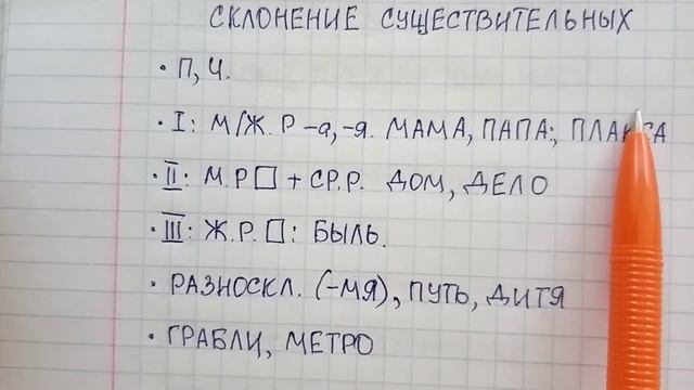 Склонение существительных - как легко различать первое, второе и третье склонение смотреть онлайн