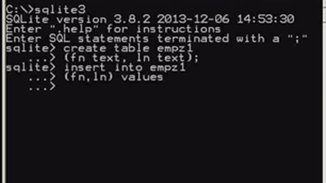 Sqlite3 Temporary Table Creation, Record Insertion and Display смотреть онлайн