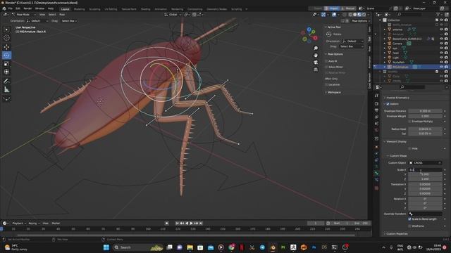Custom Insect Rigging Using Rigify in blender 3.4 смотреть онлайн