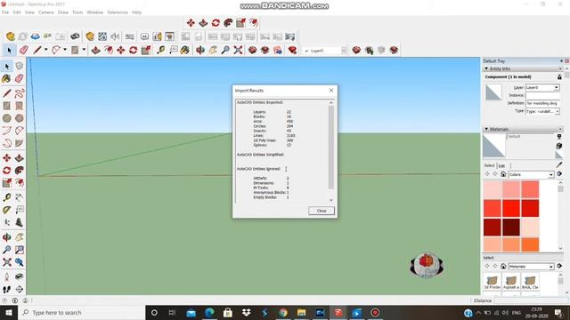 Importing AutoCAD file in SketchUp смотреть онлайн