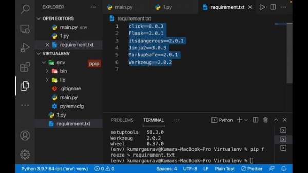 #16 Virtual Environment in Python