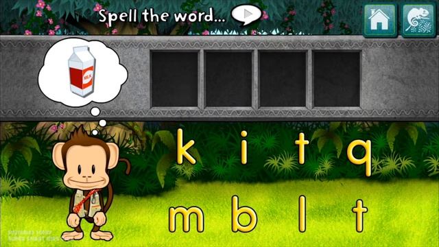 Solve Letter Puzzles with Monkey Word School Adventure App смотреть онлайн