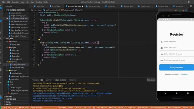 Real Time Chat - Flutter and Firebase | Sign In and Sign Up With Email And Password Part 3 смотреть онлайн
