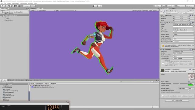Sprite outline shader using Shader Graph in Unity - tutorial смотреть онлайн