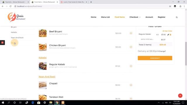 Website for Food Ordering System - WordPress смотреть онлайн