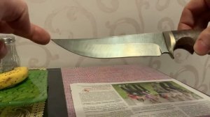 Заточка самодельного ножа из дамасской стали