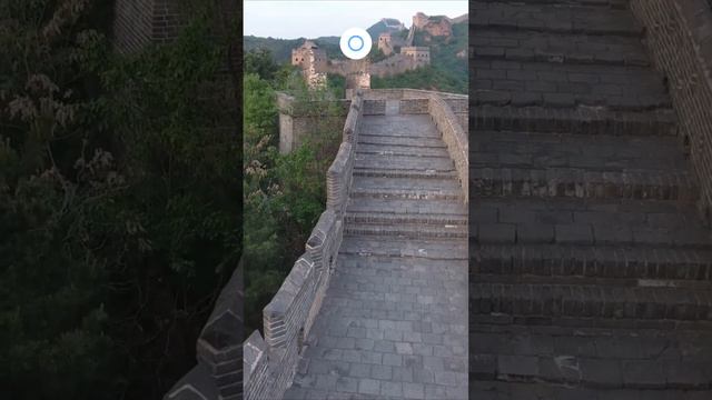 Великая Китайская Стена с высоты птичьего полета #китай #великая китайская стена