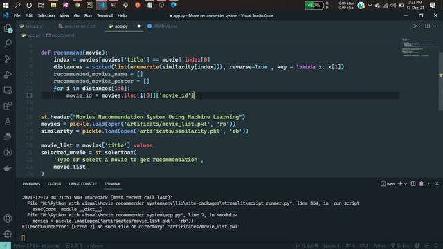 10. Implementing Web App | Movie Recommender System | Machine Learning смотреть онлайн