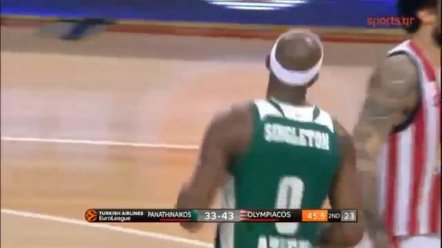 Panathianikos - Olympiacos 85-87 Euroleague 2/3/2018 смотреть онлайн