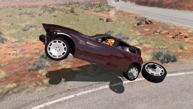 Road Trap Crashes #9 - BeamNG Drive | CrashBoomPunk