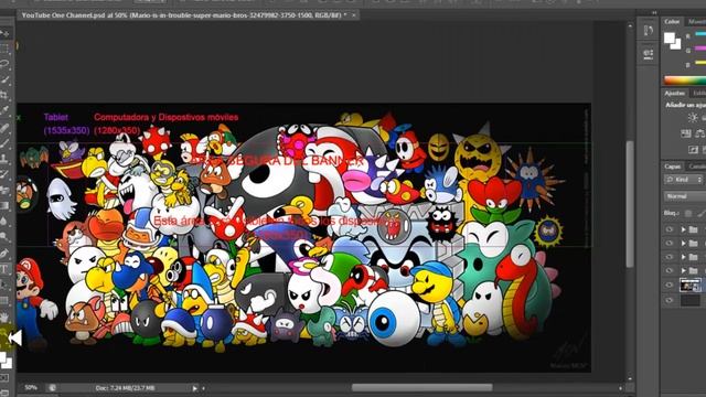 Tutorial: Crear Banner o Portada para canal de Youtube en Photoshop 2013 [HD]. смотреть онлайн