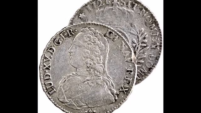 1726 L France Louis XV silver half ecu coin 4 смотреть онлайн