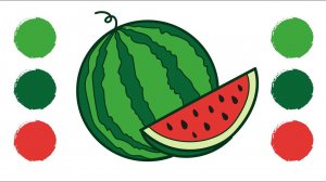 Как нарисовать АРБУЗ / Раскраска АРБУЗ / How to draw a WATERMELON / WATERMELON Coloring