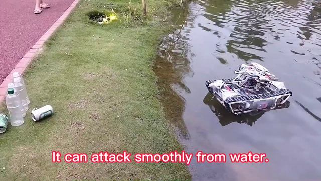 Lego EV3 RC amphibious tank(It can sail in the water) смотреть онлайн