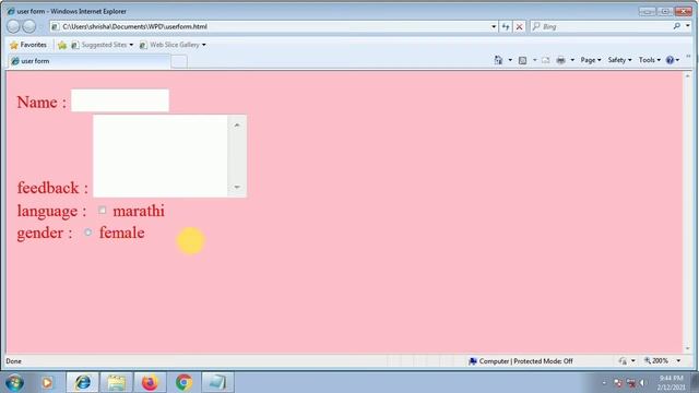 create HTML form user JavaScript CSS web designing development wpd tutorial lecture notes смотреть онлайн